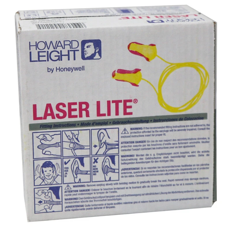 EARPLUGS HOWARD LEIGHT Honeywell LASER LITE Self-adjusting Foam Corded , Box 100 - image 3 of 4