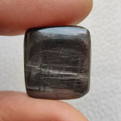 Piedra preciosa cristal cabujón hypersthene flatback llamativa plata natural 100 % R12684 - Imagen 4 de 5