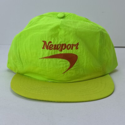 Vintage Newport Cigarettes 90's Neon Green Nylon Snapback Hat