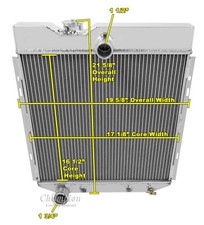 3 Row Western Champion Radiator For 1966 - 1977 Ford Bronco 6 Cylinder Engine