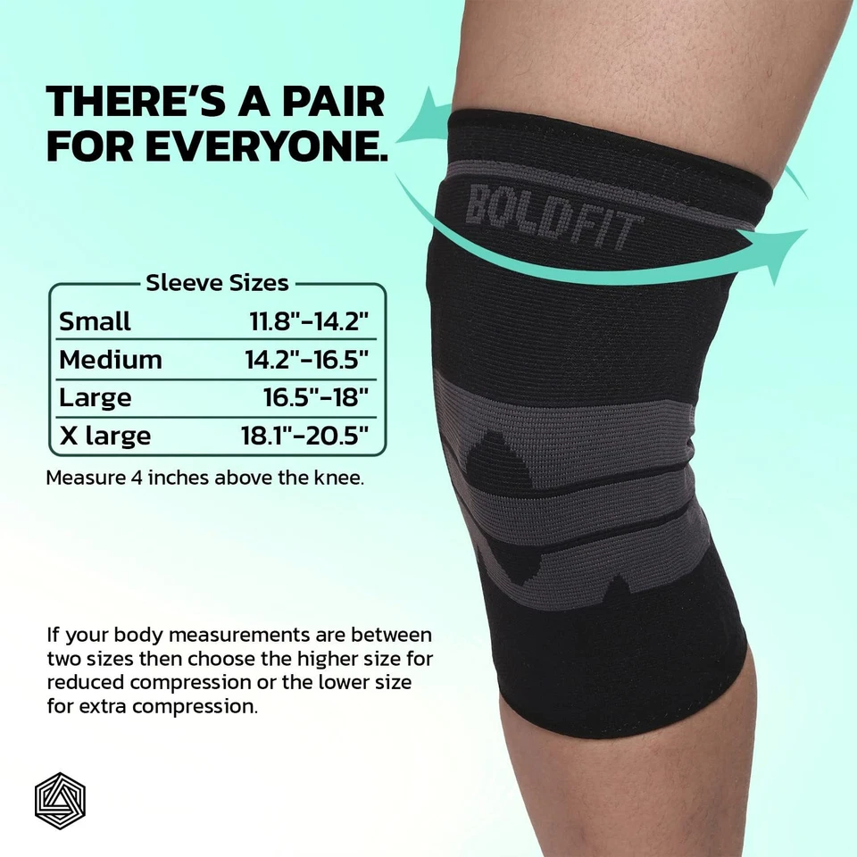 Boldfit Knee Sleeves Brace Medium Size 1 Pair - Image 4 of 4