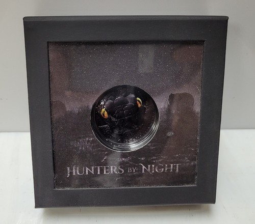 2022 Palau $10 Python 2oz Silver Ultra High Relief Hunters by Night Box & COA - Picture 3 of 3
