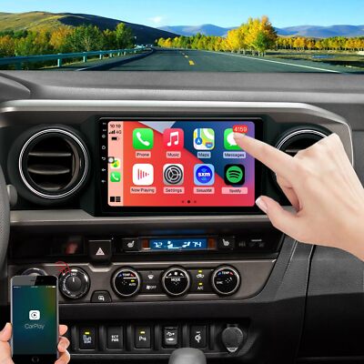 For Toyota Tacoma 2016-2020 10'' Carplay Android 12 Car Stereo Radio GPS Navi RDS