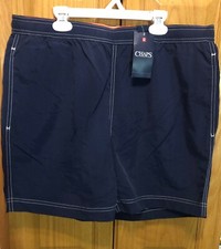 CHAPS Men's Swim Trunks Blue Sport Lined Shorts Sz Large or Extra Large NEW