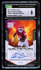 Rhamondre Stevenson UW-RS1 Leaf Ultimate Draft 2021 Weapon Autographs 3/99 CSG 9