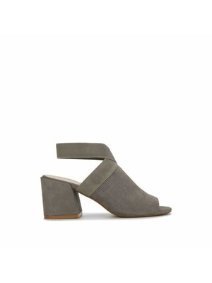 KENNETH COLE Womens Gray Heel Strap Peep Toe Leather Sling Back Sandals 10