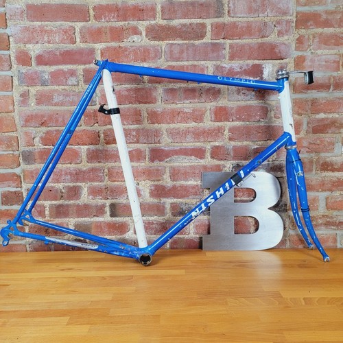 NIshiki Olympic Road Bike Frameset 63cm 4130 CrMo 100/126mm 80's af j26