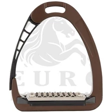 Quick Release Iron Safety Stirrups English Horse Aluminium Stirrups 4.75" Brown