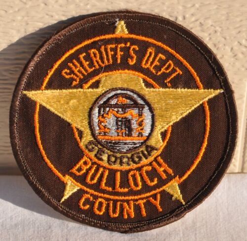Vintage Bulloch County Georgia Sheriff's Dept. Police Department Patch Old