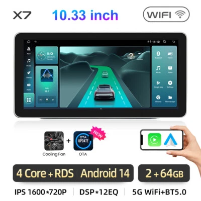 Android 14 Autoradio Für Mercedes-Benz A/B Klasse/Vito W169 W639 W245 GPS Navi - Bild 1 von 4