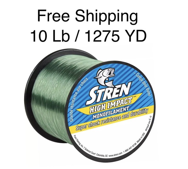 Stren High Impact Monofilament Fishing Line Hivis Green 1275 Yard 10