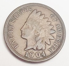 1904 P Indian Head Cent Penny  AVE CIRCULATED  **FREE SHIPPING**