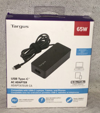 Targus 65W USB-C Laptop Charger 5.9 ft. in Black New In Box Model APA-107