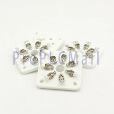 4Pcs 7pin Ceramic vacuum tube socket Silver plate for 6C33 832 829 FU29 826  Us