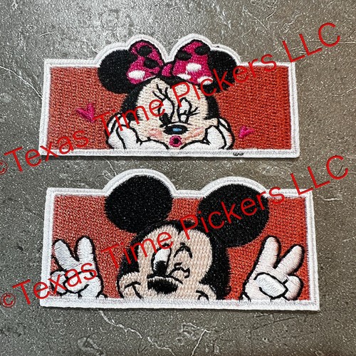 🔥Lot Of 2 Disney Mickey & Minnie Mouse Embroidered Patch Iron On WDW FREE SHIP - 第 1/6 張圖片