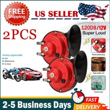 2x 12v 300db Super Loud Train Horn Waterproof Motorcycle Car Truck Suv Boat New