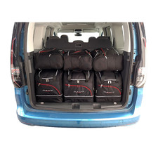 KJUST 9 Taschen Kofferraum Set spez. für VW CADDY V Großraumlimousine schwarz