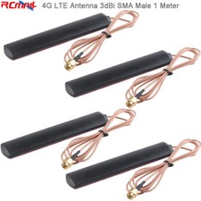 4pcs 4G LTE Antenna 3dBi SMA Male Connector 50W 1 Meter RG316 RF Cable 116x22mm