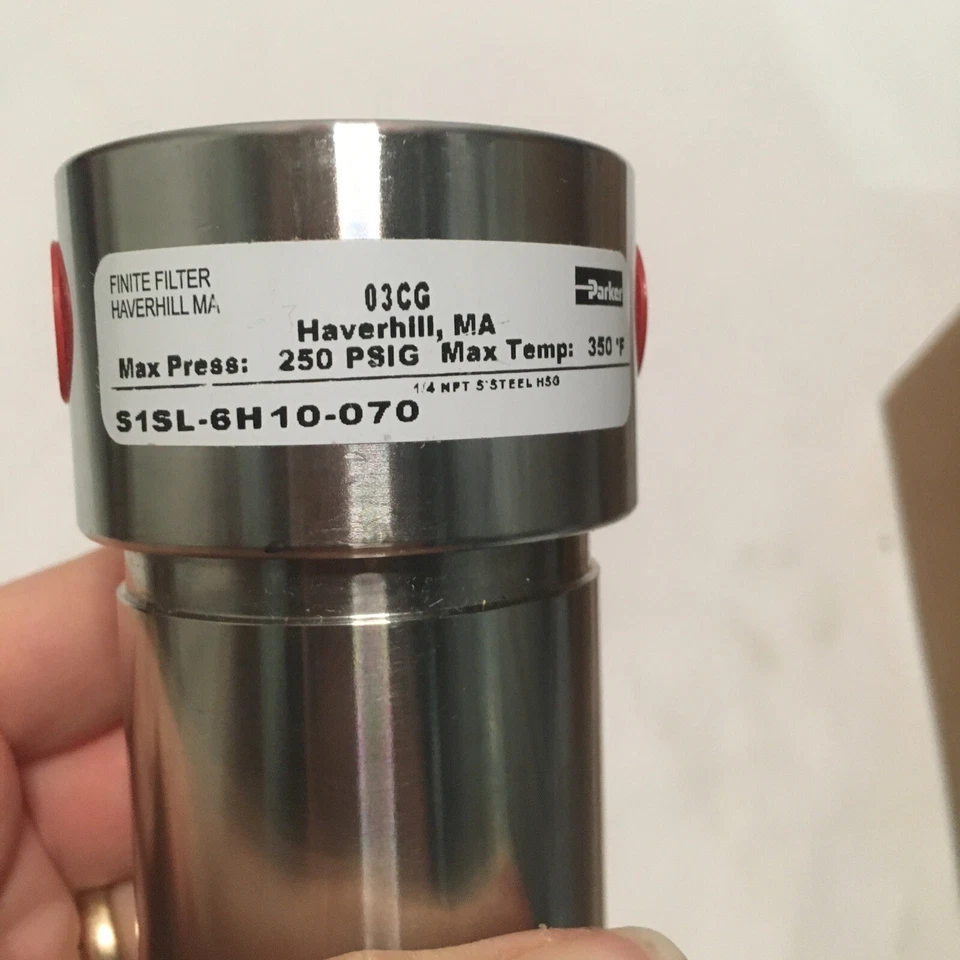Filtro de línea de aire Finite/Parker S1SL-6H10-070 1/4 NPT S acero reducido VOLHSG Foto 2 de 4