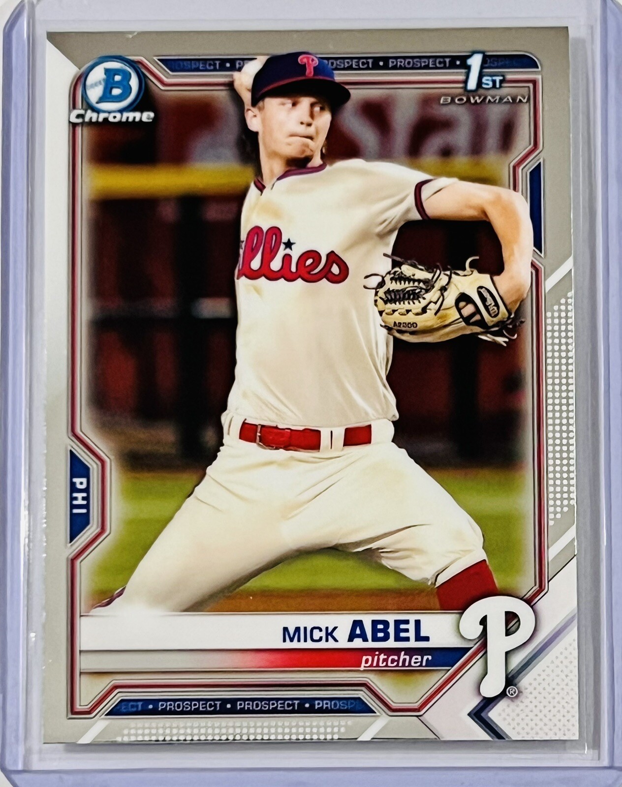 Mick Abel 2021 Bowman 1st Chrome Card #BCP-42 Prospect Rookie Sharp & Clean