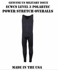New USGI Polartec ECWCS L3 Stretch Fleece Bibs Overall Base Layer - Large Reg