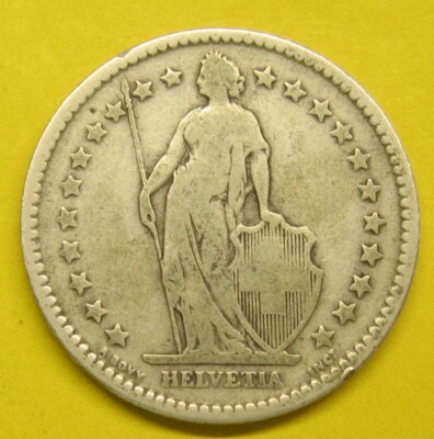 1886 Swiss 2 Francs Silver Take a Look | eBay