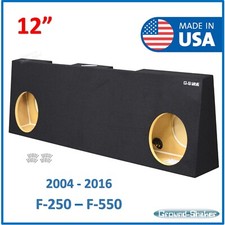 Fits Ford F250 Super Duty Crew-Cab 2004-2016 12" Dual Sub Box Sub Enclosure