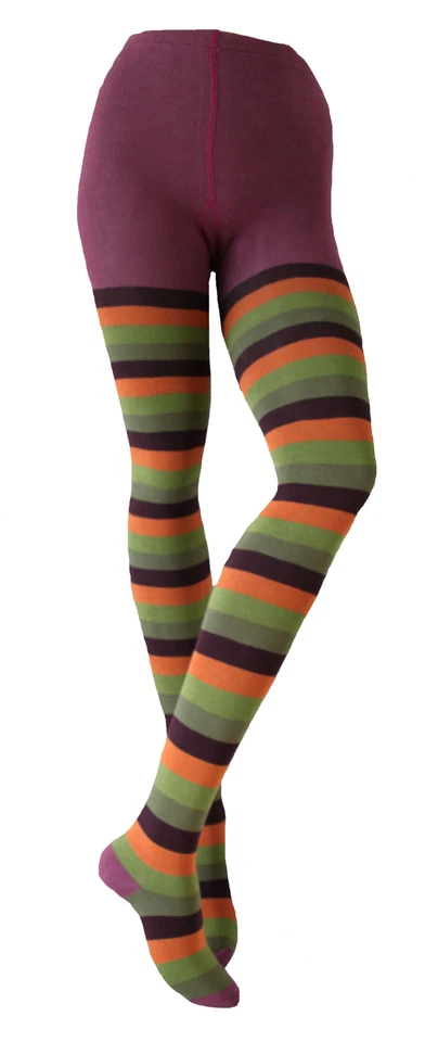 bunte Ringelstrumpfhosen Damenstrickstrumpfhose - Bild 1 von 1