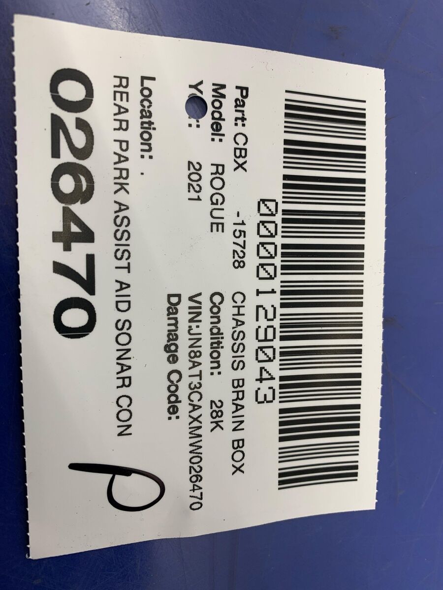 2021-2022 NISSAN ROGUE OEM REAR PARK ASSIST AID SONAR 2021-2022 NISSAN ROGUE OEM REAR PARK ASSIST AID SONAR