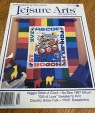 LEISURE ARTS The Magazine February 1997 Crochet Cross Stitch Knit Crafts