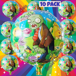 Pvz Plants Vs Zombies Birthday Party Balloons Cupcake Toppers