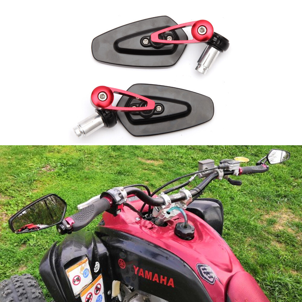 7/8" Handlebar End Rear View Mirrors – CNC Aluminum For Yamaha R1/R6, FZ07/FZ09 & More (2pc)