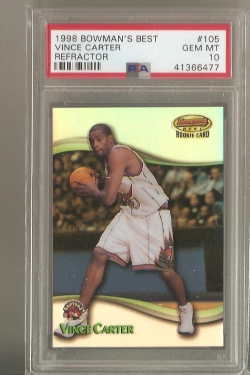 Vince Carter Basketball Grade 10 Rookie Sports Trading Cards