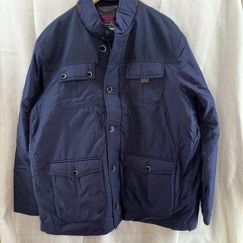 UNTUCKit New Lightweight Navy Blue Nylon Jacket Coat Size XL Pockets - Picture 1 of 10