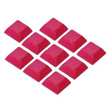 1U Blank Keycaps 10 Pack MX Keyboard Replacement Universal PBT Mechanical, Red