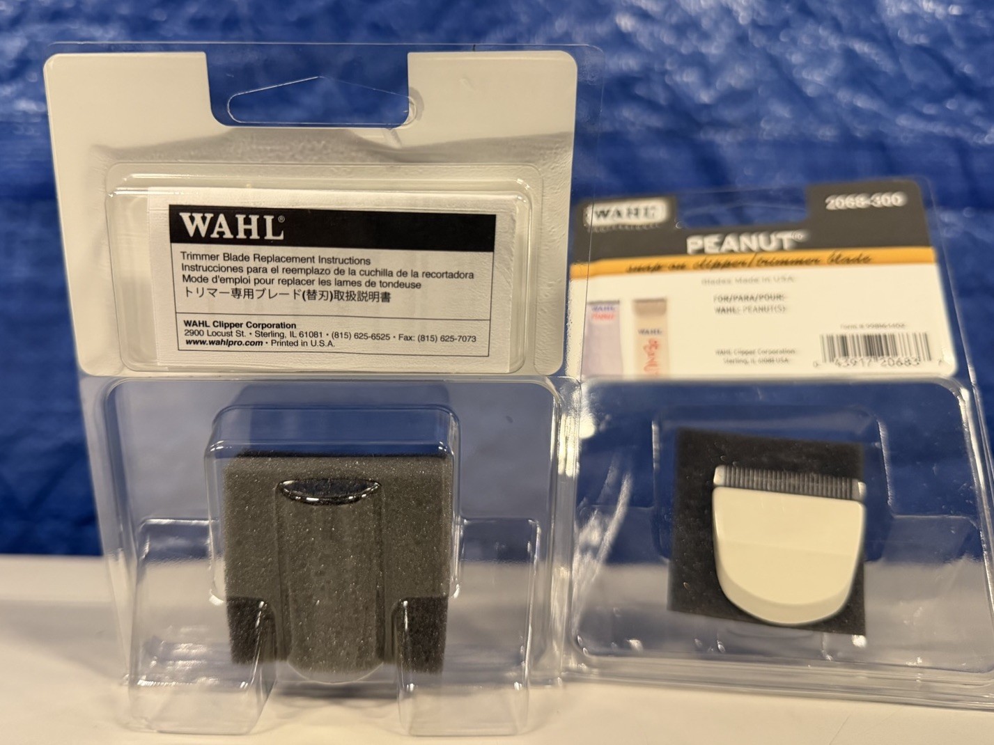 LOT OF 2 Wahl 2068-300 Standard Peanut Replacement Clipper/Trimmer Blade Snap-On