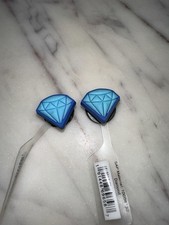 2x blue diamond   authentic original jibbitz   crocs shoe charms