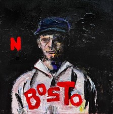 Smokey Joe Wood Boston Portrait Acrylic Painting 10x10 by Sergio Santos