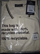 Image of Fred Perry Twin Tipped Polo Brand New With Tags In Colour ECRU Size Small