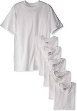Hanes Premium Cotton White Crew Neck T-Shirts - 6 Pack XL