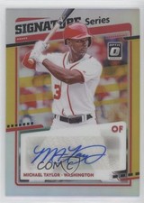2020 Donruss Optic Signature Series Gold Prizm 1/10 Michael Taylor Auto 0m4q