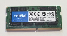 Crucial 16GB DDR4 2666 MHz PC4-21300 2Rx8 SODIMM Laptop Memory RAM CT16G4SFD8266
