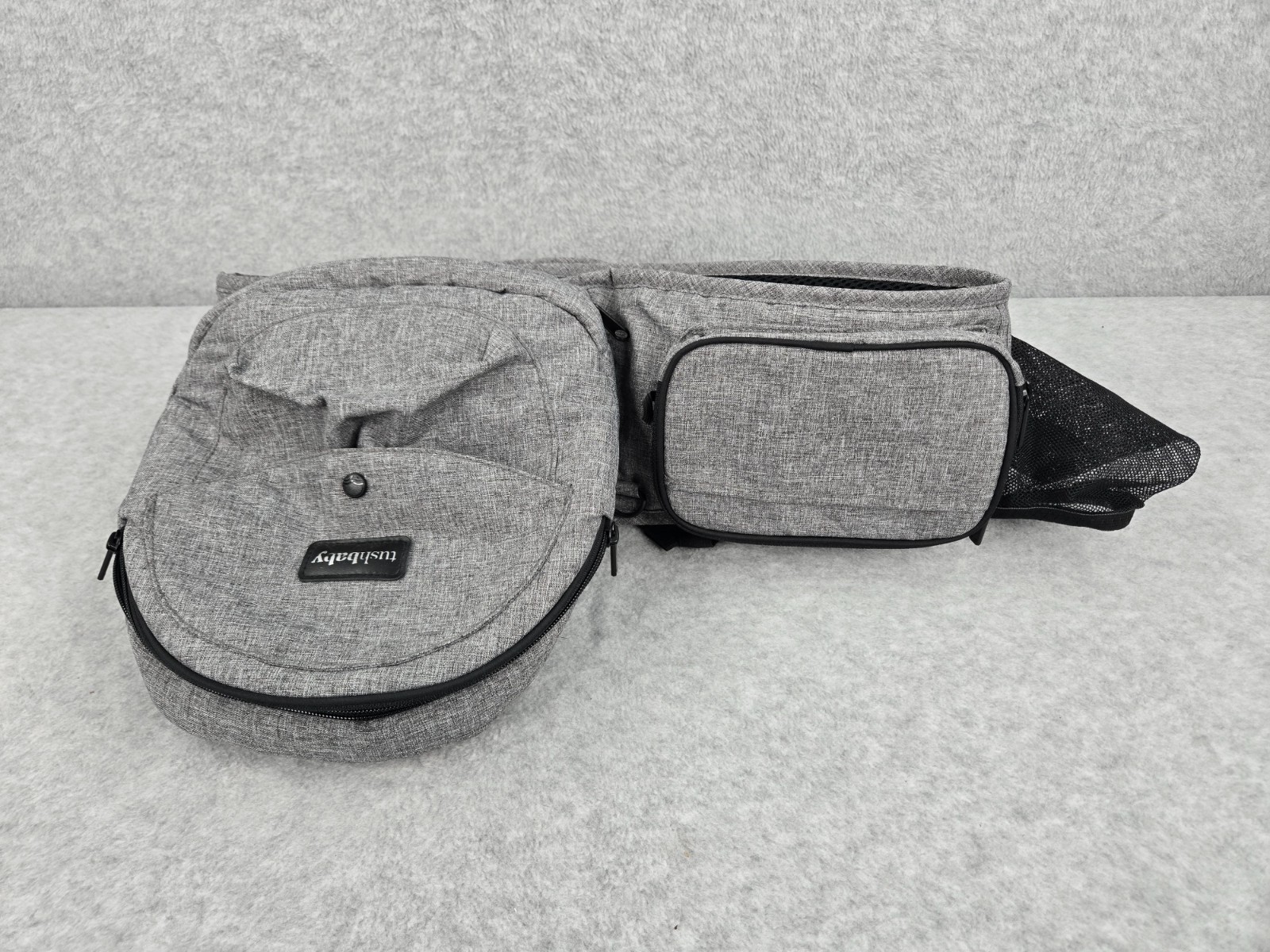 Tushbaby Hip Carrier Seat Baby Heather Storage Pocket & Locking Buckle Closure
