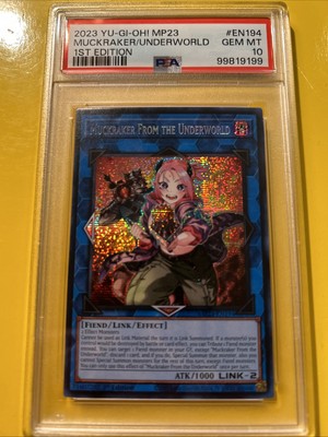 YuGiOh MUCKRAKER FROM THE UNDERWORLD MP23-EN194🔥PSA 10🔥1st ED