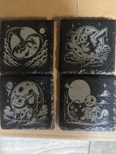 4 Laser Engraved Coasters  Pokemon
