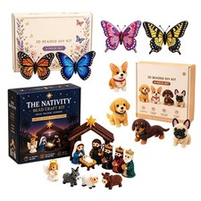 Tiny 3D Beaded Animal DIY Kit Handmade 3D Beadwork Art Craft Set