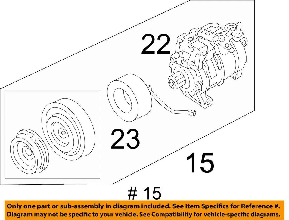 Compresor de aire acondicionado Dodge Ram 1500 OEM B6S57 Foto 4 de 4