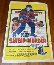 SHIELD FOR MURDER Edmond O'Brien ORIGINAL 1964 1-SHEET MOVIE POSTER