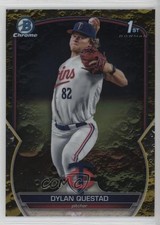 2023 Bowman Draft Chrome Yellow Lunar Crater Refractor /75 Dylan Questad xb2