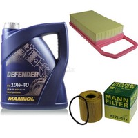 Mann Inspektionspaket 5L Mannol Defender 10W-40 FüR CitroëN C5 II 2.0 16V 1.8